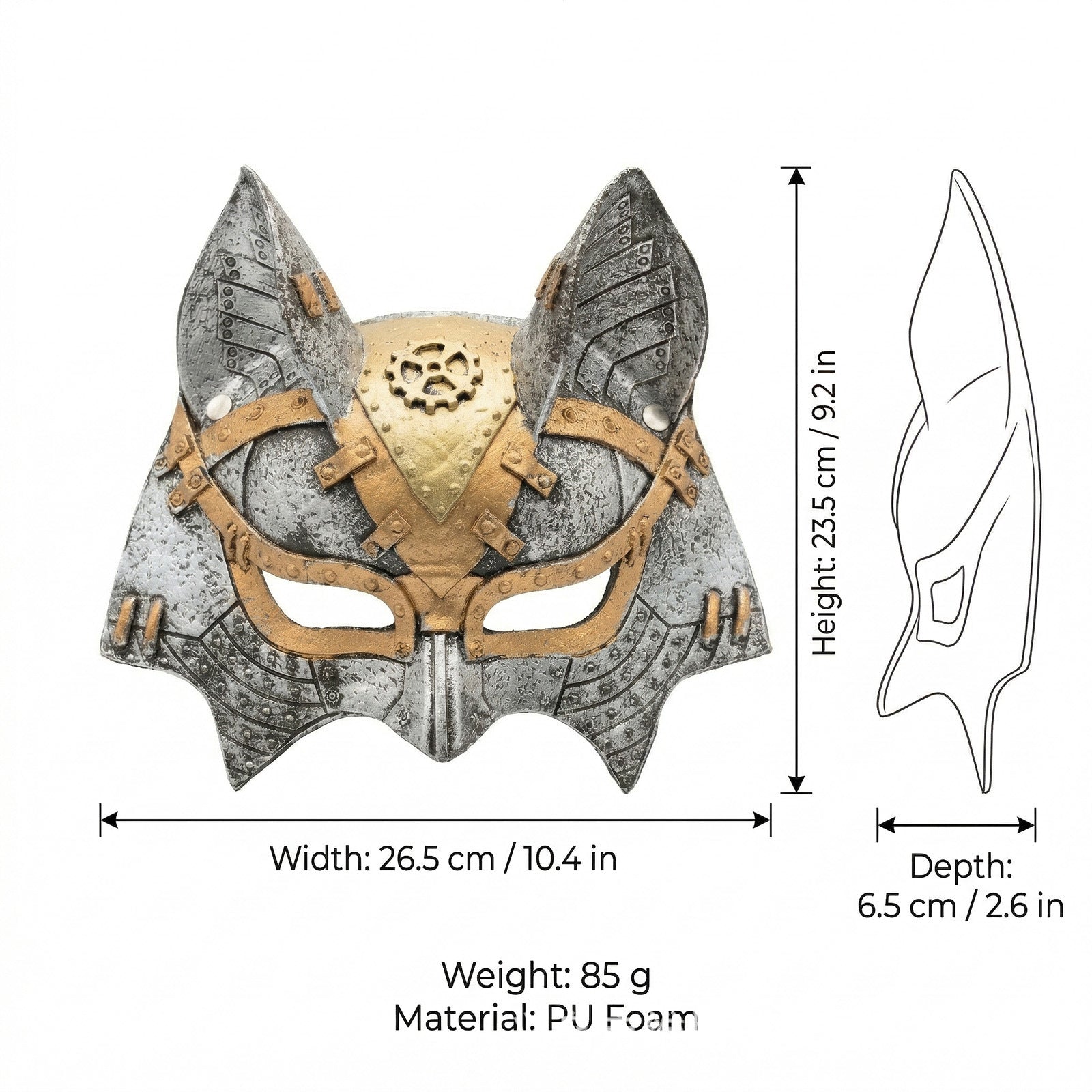 FOX // Metallic Carnival Mask
