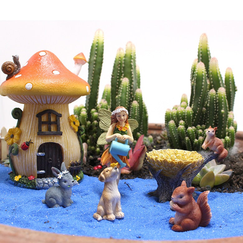 MUSHROOM VILLAGE // Resin Garden Set