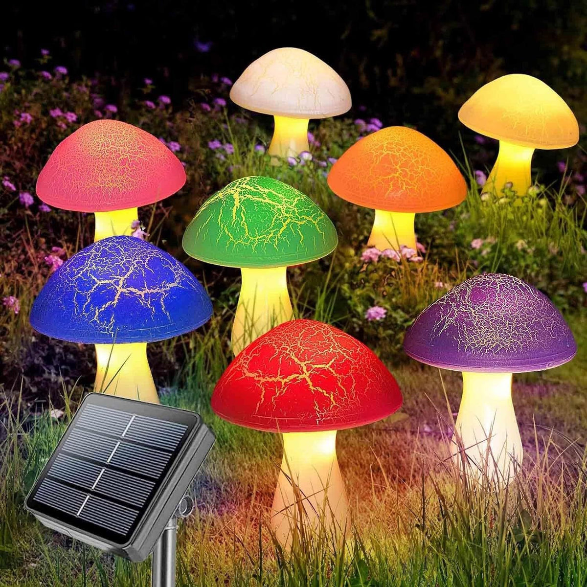 MYCELIUM PATH // Solar Mushroom Garden Lights