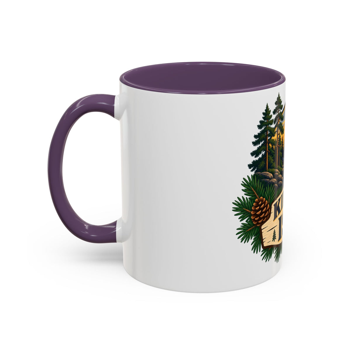 Kiitos Isä Finnish Thank You Dad Coffee Mug — Rustic Lake Sunset Accent Mug