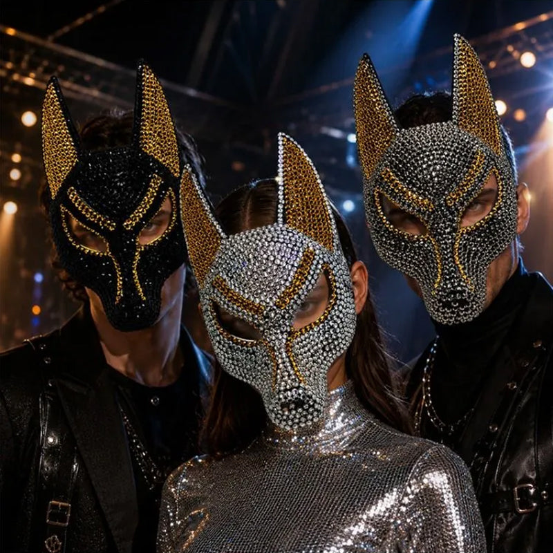 ANUBIS // Rhinestone Festival Mask