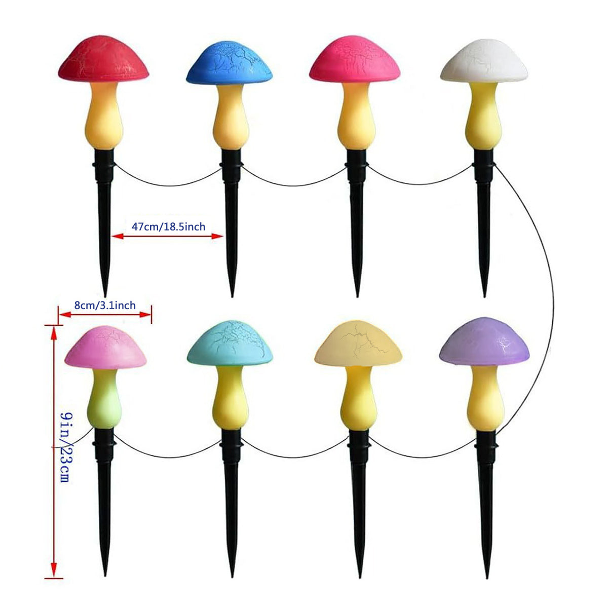 MYCELIUM PATH // Solar Mushroom Garden Lights