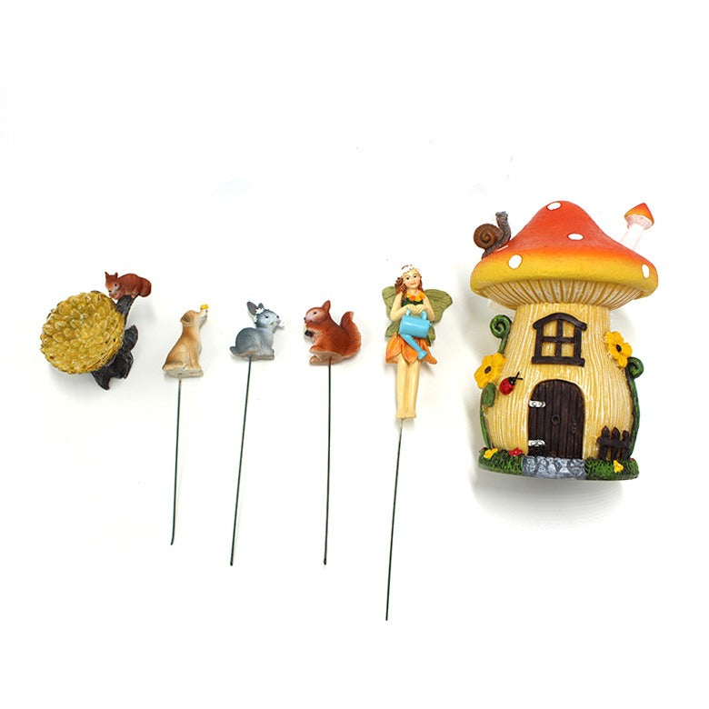 MUSHROOM VILLAGE // Resin Garden Set