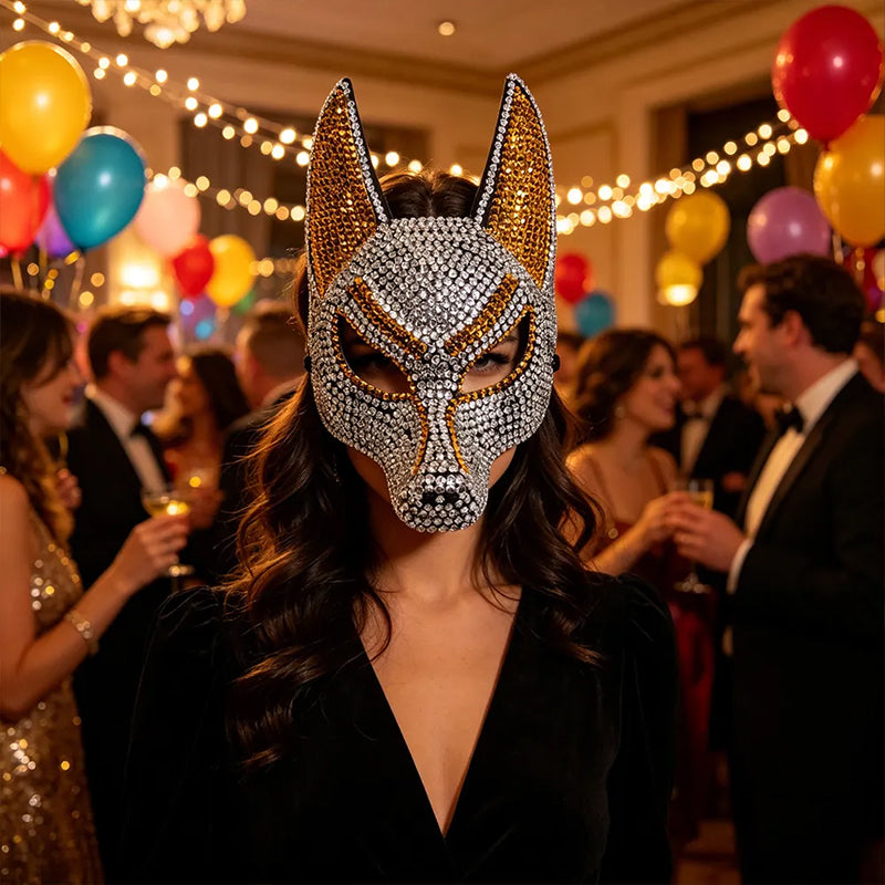 ANUBIS // Rhinestone Festival Mask