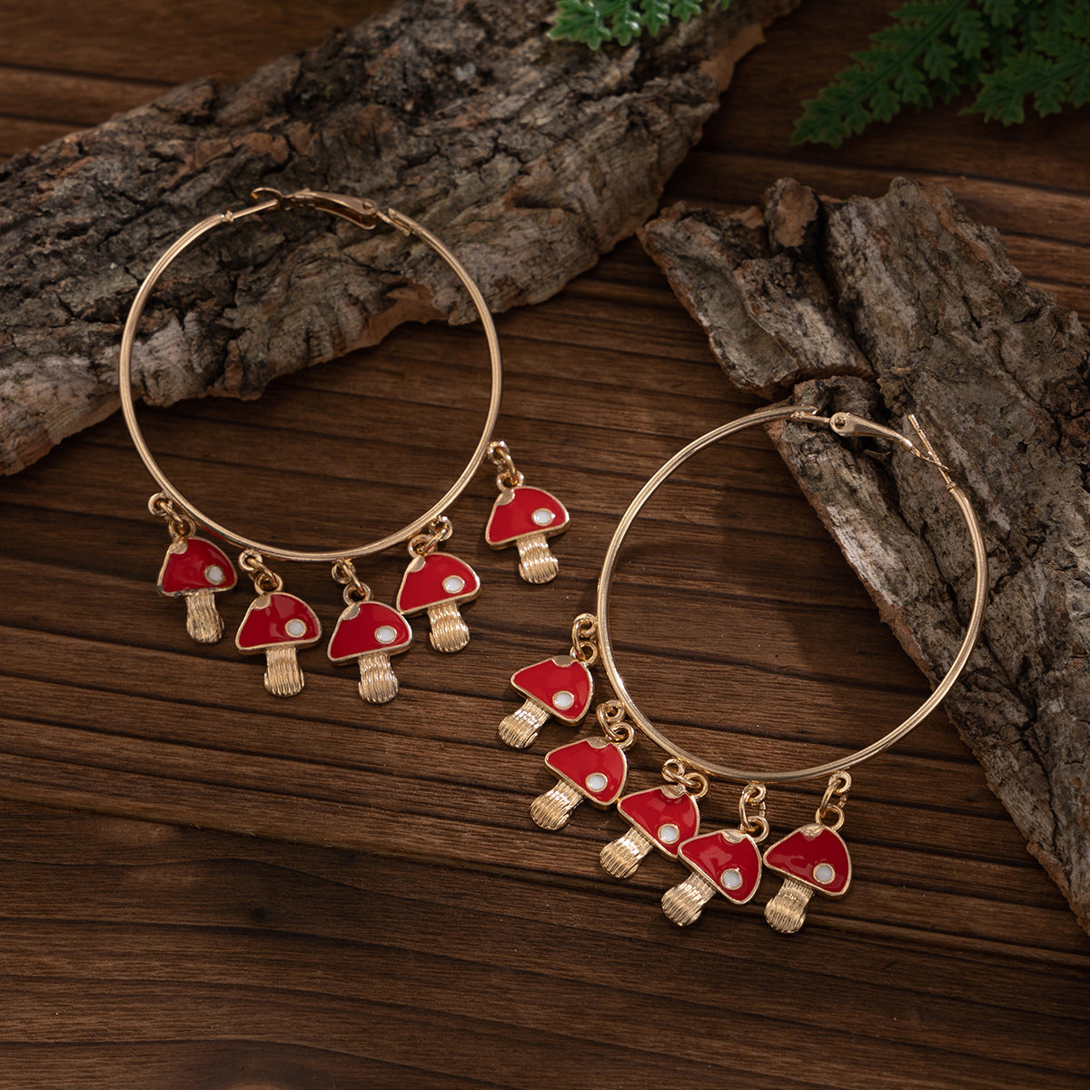 MYCELIA // Mushroom & Cherry Earrings