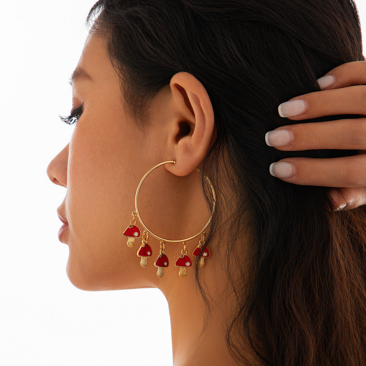 MYCELIA // Mushroom & Cherry Earrings